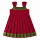 Ethnic Mangalgiri cotton Frock - Maroon