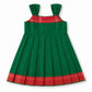 Ethnic Mangalgiri cotton Frock - Royal green