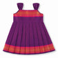 Ethnic Mangalgiri cotton Frock - Royal purple