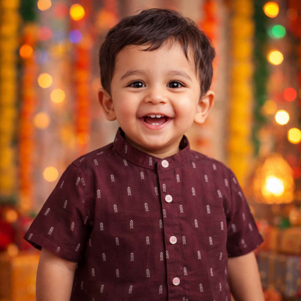 Ethnic Shirts - Wine Maroon