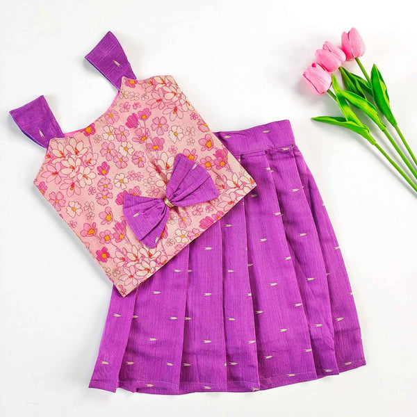 Ethnic Top & Skirts - Purple - alt view