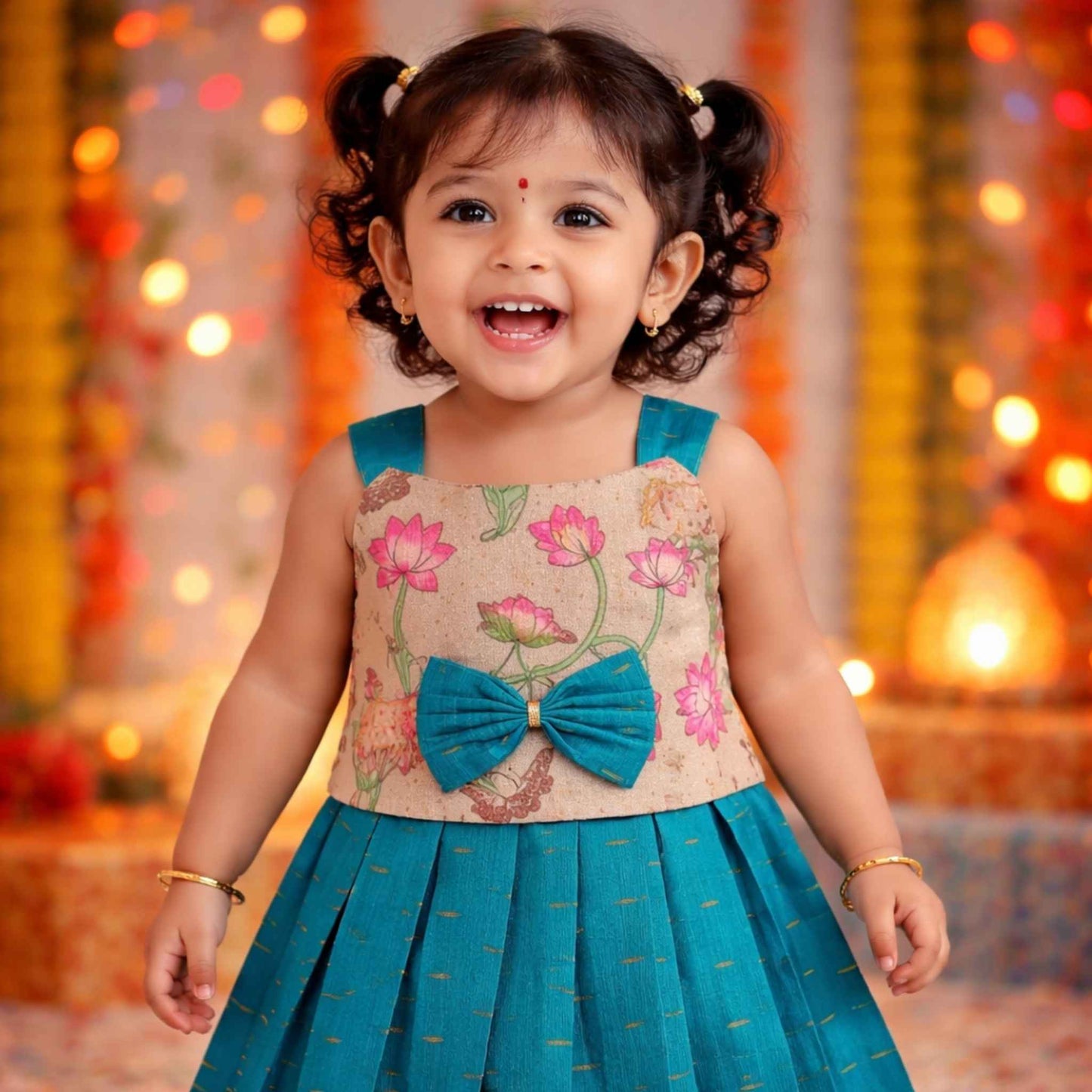 Ethnic Top & Skirts - Blue