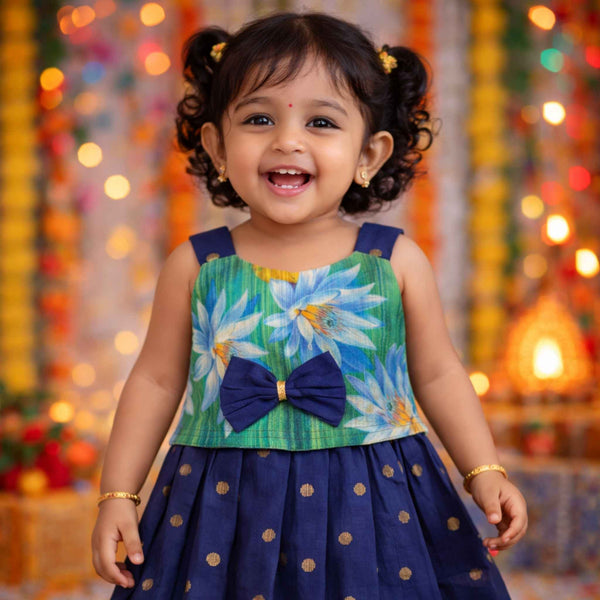 Ethnic Top & Skirts - Navy Blue