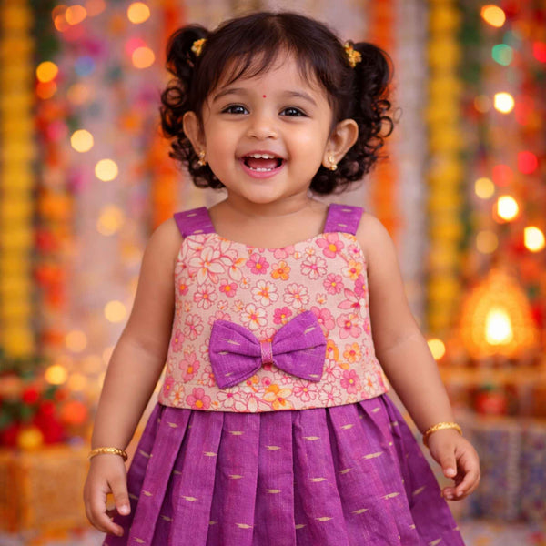 Ethnic Top & Skirts - Purple