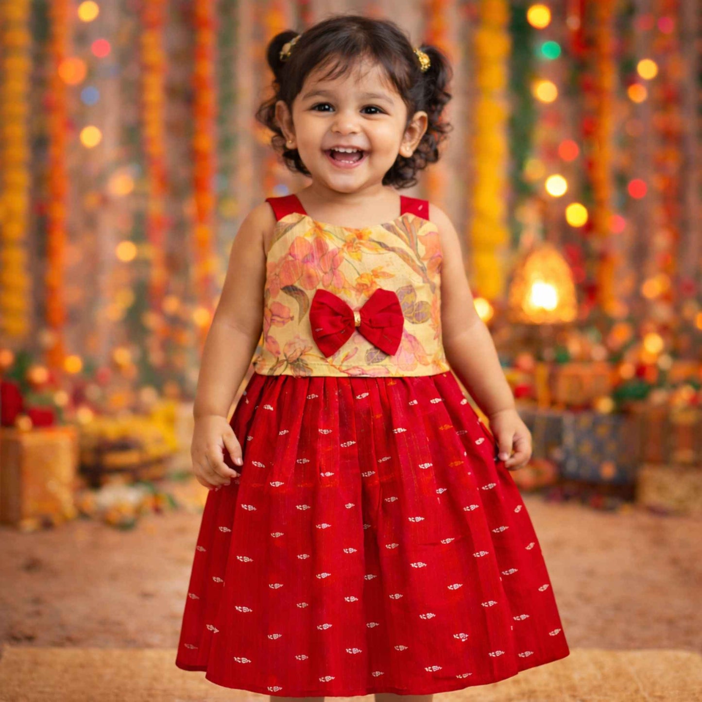 Ethnic Top & Skirts - Red