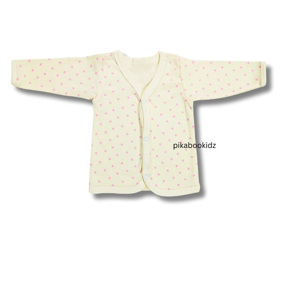 Organic cotton Full sleeve Jabla 0-3M - Beige Pink stars