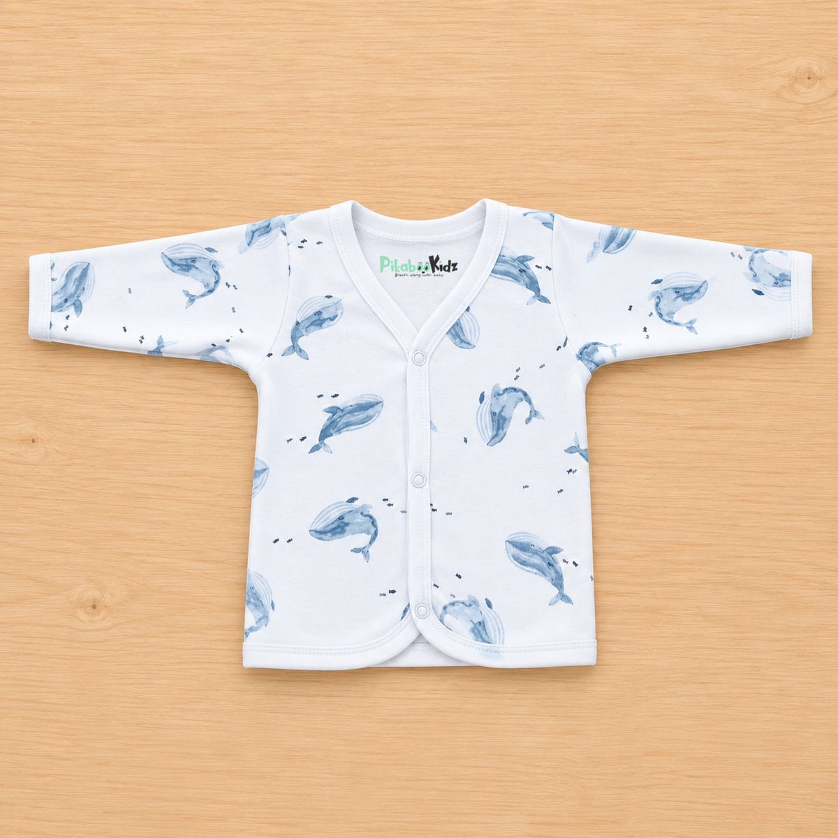 Organic cotton Full sleeve Jabla 0-3M - Whales