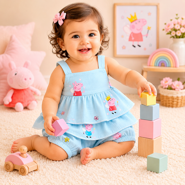 Muslin babygirl coords - peppa