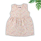 Muslin Button Sleeveless Frock - pink