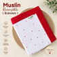 Muslin Reversible Blanket - Hearts