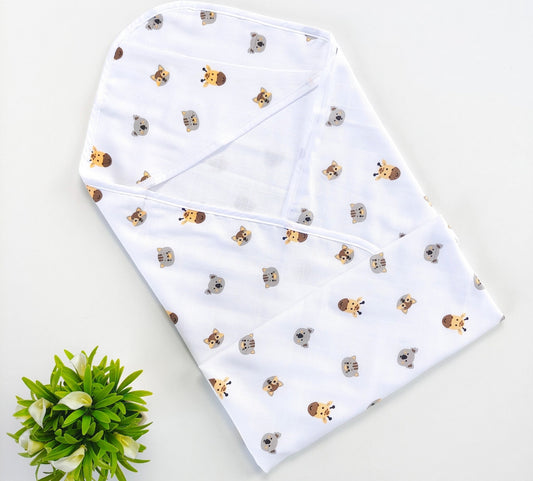 Muslin Hooded Towel – Animals