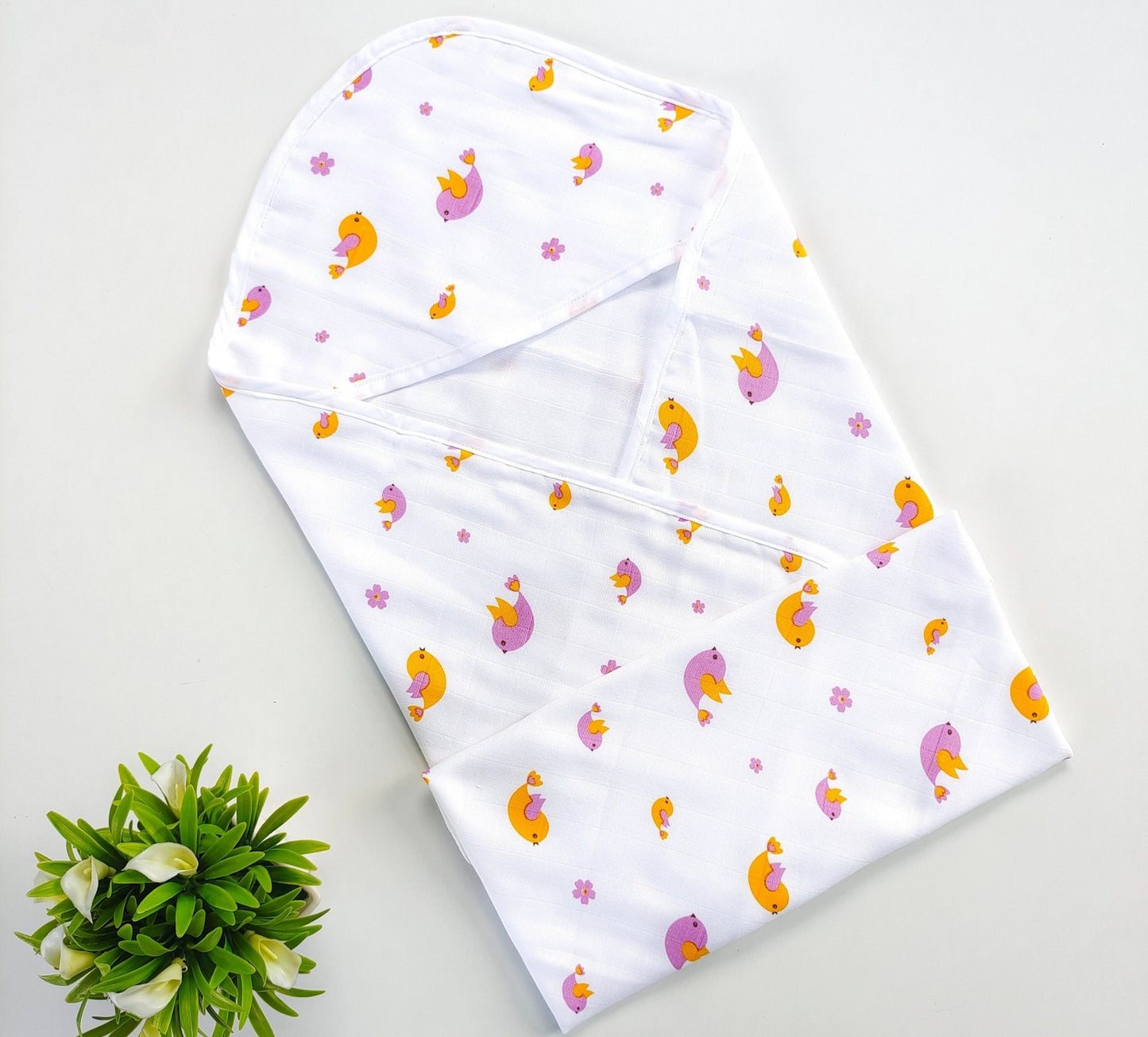 Muslin Hooded Towel – Birds