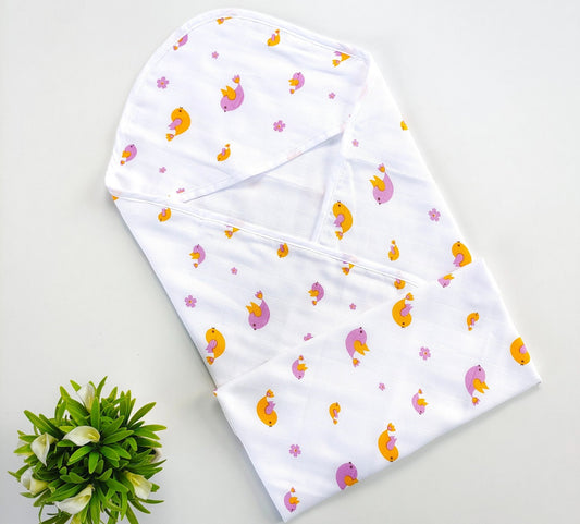 Muslin Hooded Towel – Birds
