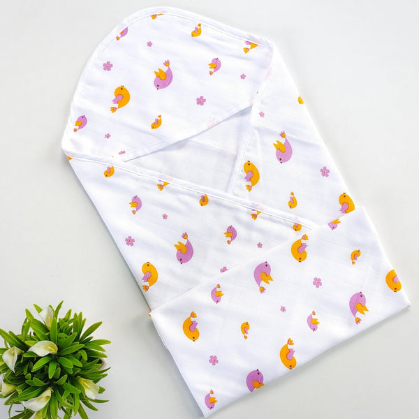 Muslin Hooded Towel – Birds