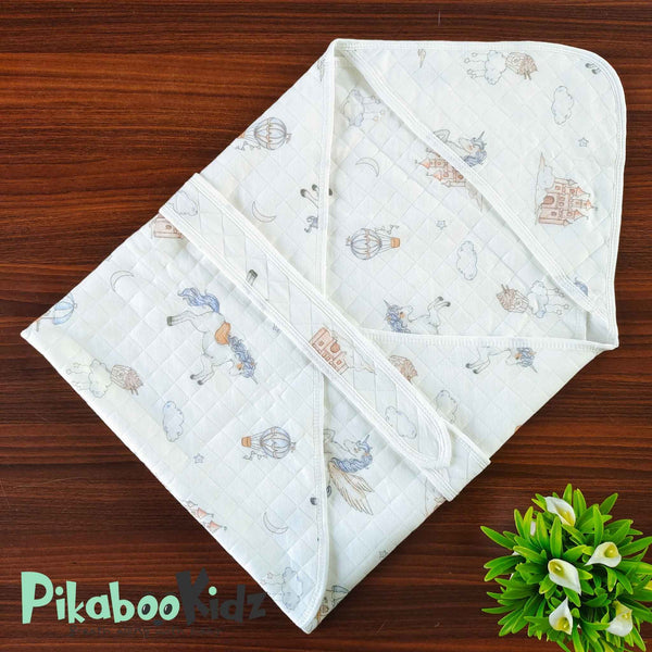 Muslin Hooded Wrapper / Blanket – Unicorns