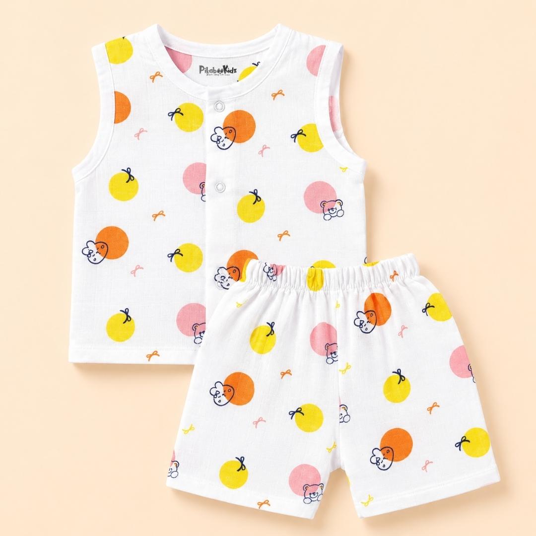 Muslin Jabla & Shorts Set - Bear
