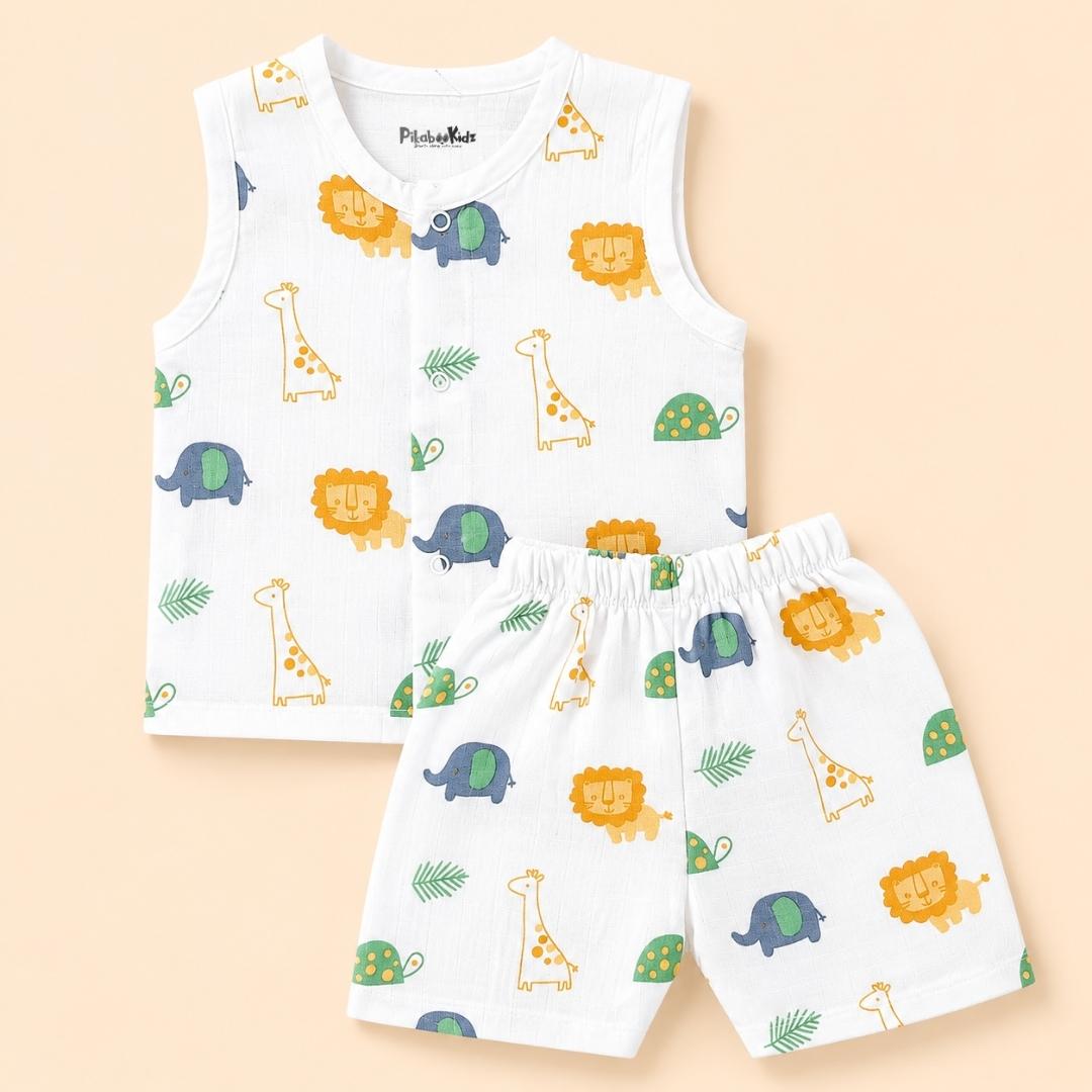 Muslin Jabla & Shorts Set - Jungle