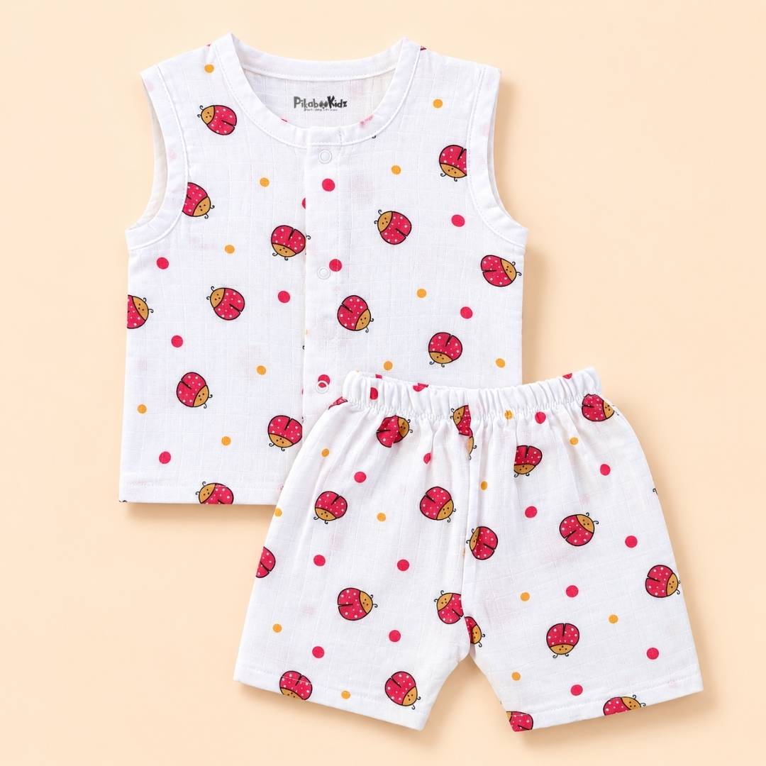 Muslin Jabla & Shorts Set - Bugs
