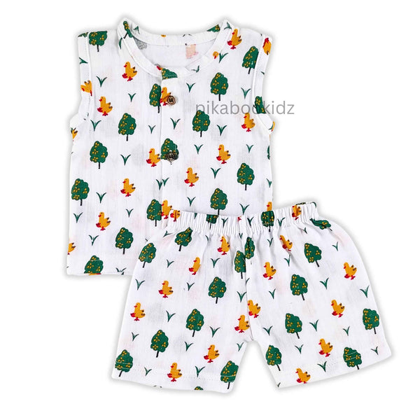 Muslin Jabla & Shorts Set 0-3 M – Tree