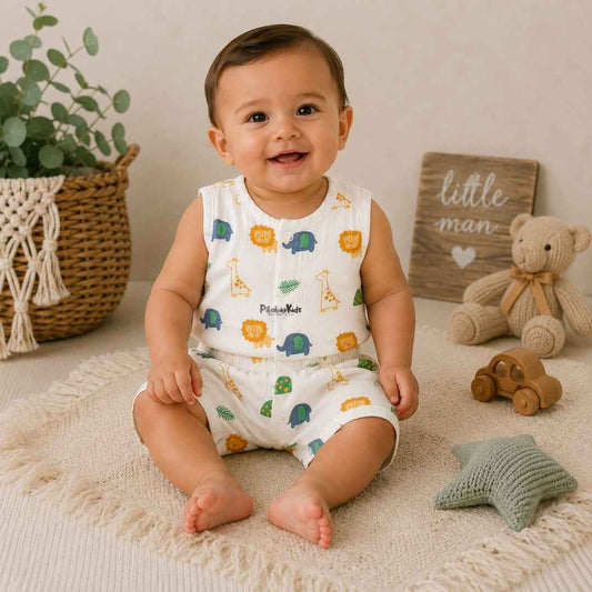 Muslin Jabla & Shorts Set - Jungle