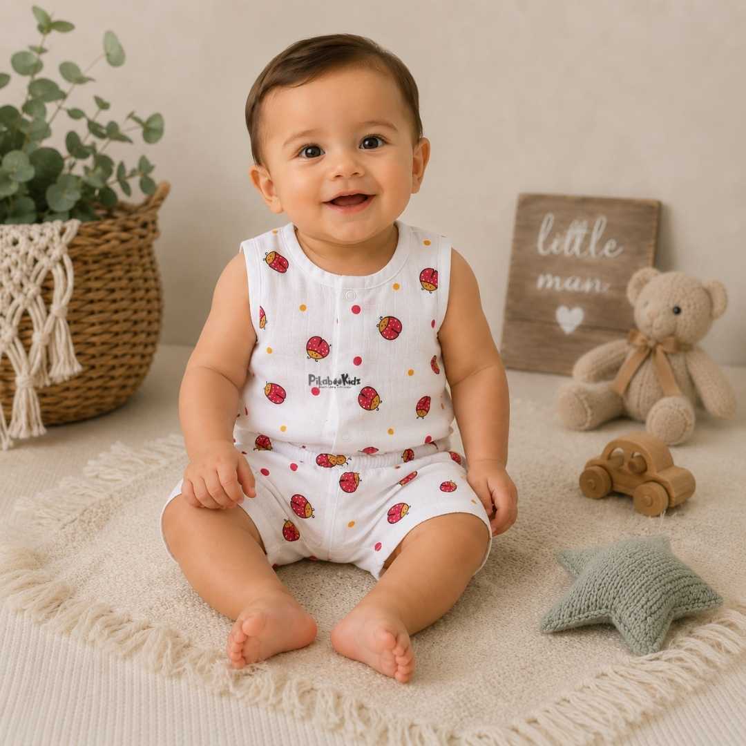 Muslin Jabla & Shorts Set - Bugs