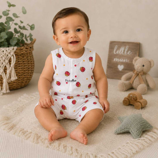 Muslin Jabla & Shorts Set - Bugs
