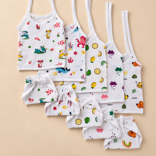 Muslin Knot Jabla & Nappy set Combo - NB to 3M