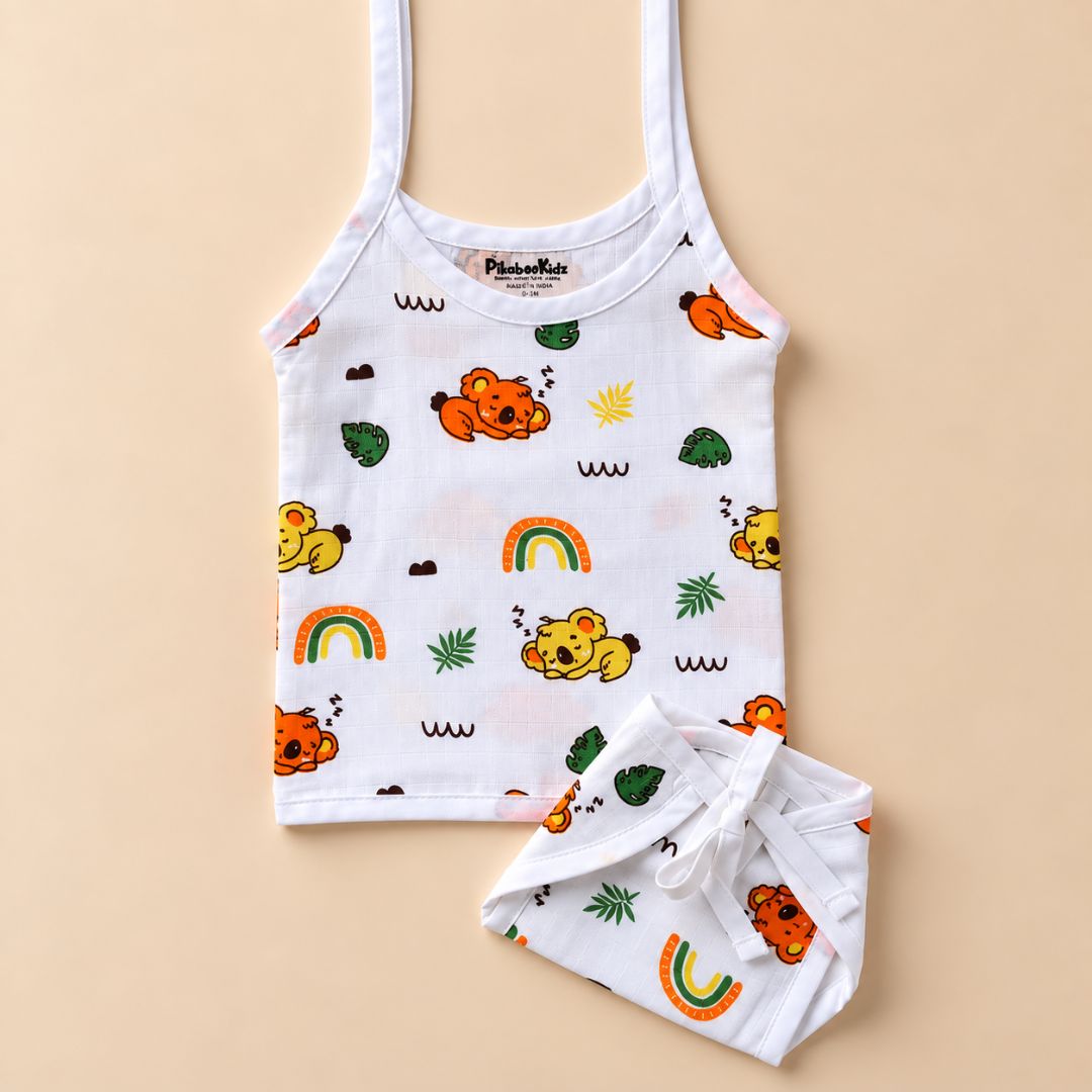 Muslin Knot Jabla & Nappy set Combo - NB to 3M