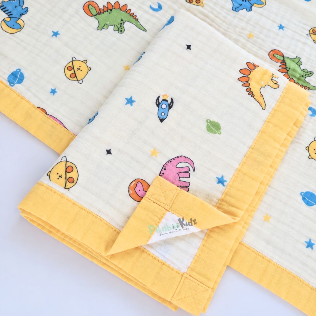 Muslin 6 layer Receiving Blanket Colour