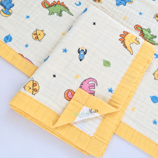 Muslin 6 layer Receiving Blanket Colour
