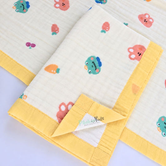 Muslin 6 layer Receiving Blanket Colour