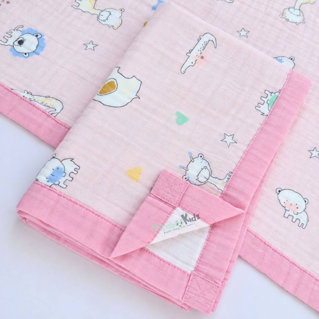 Muslin 6 layer Receiving Blanket Colour