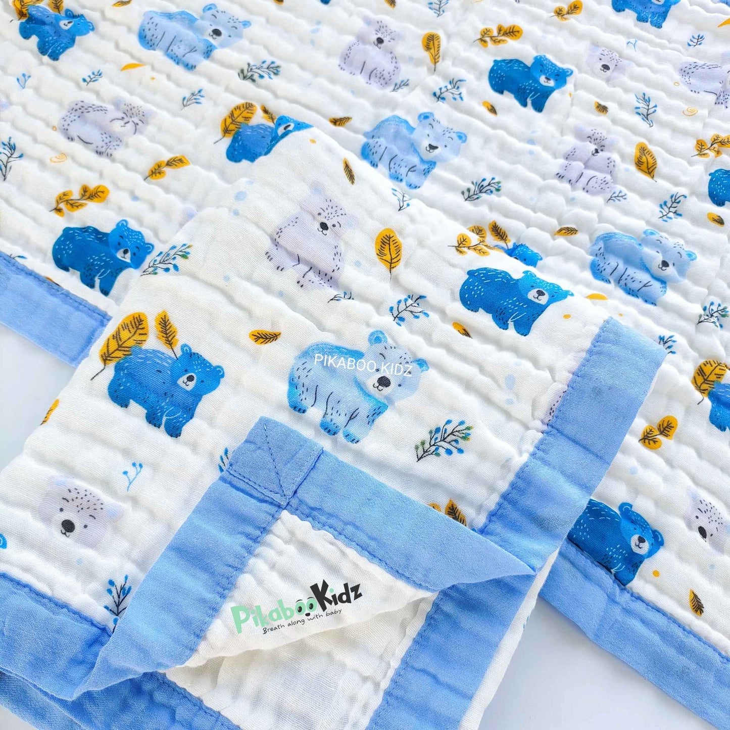 Muslin 6 layer Receiving Blanket - Polar Bear