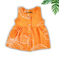 Muslin Button Frock 0-3 M – Orange