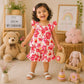 Muslin babygirl coords - Red floral