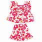 Muslin babygirl coords - Red floral