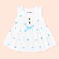 Muslin Button Frock with bow - Hearts
