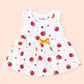 Muslin Button Frock with bow - Bugs