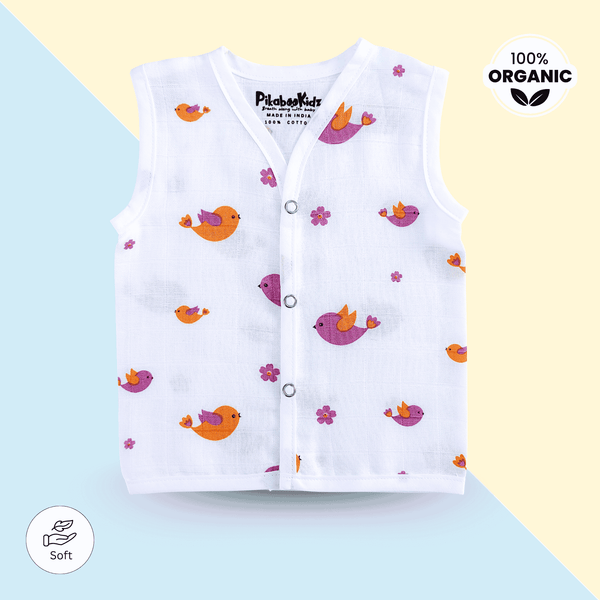 Muslin Button Jabla 6-12M – Birds