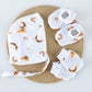 Muslin Cap mittens Booties – Star sun moon