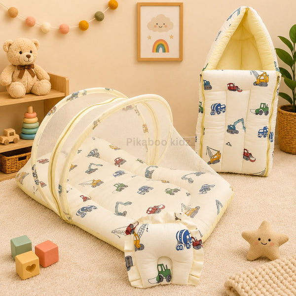 Muslin Carry Nest + Net Bed Combo - Vehicle