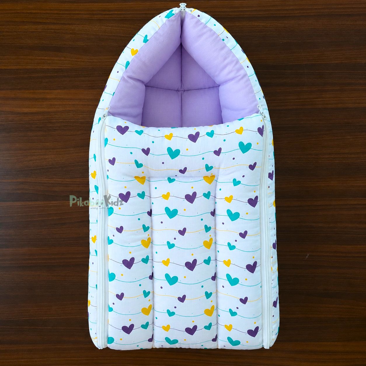 Muslin Carry Bed - Hearts