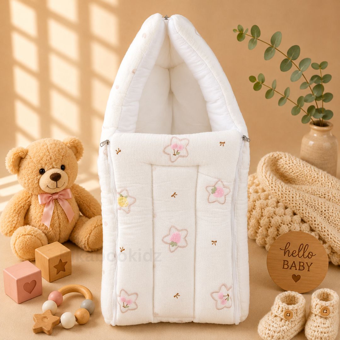 Crinkle Muslin Carry Nest - Stars