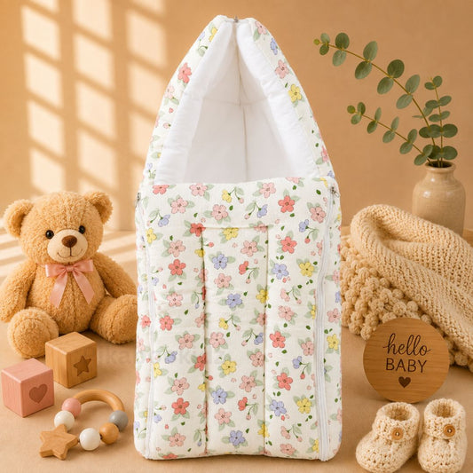 Crinkle Muslin Carry Nest - Flowers