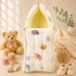 Muslin Carry Nest + Net Bed Combo - Yellow Elephants