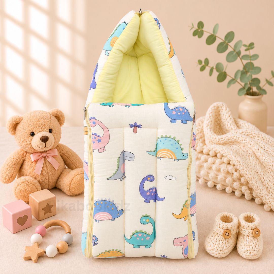 Muslin Carry Nest + Net Bed Combo - Dino