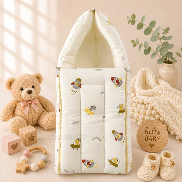 Muslin Carry Nest + Net Bed Combo - Space - alt view