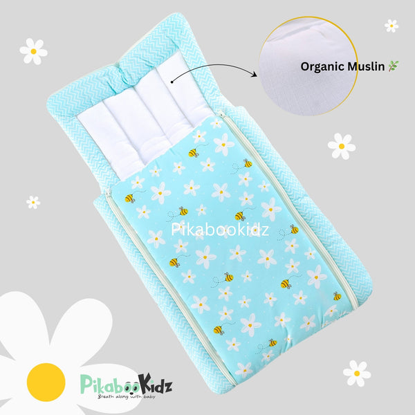 Muslin Carry Nest – Sky blue - alt view