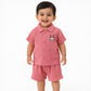Muslin Shirt and trousers set - Blush pink