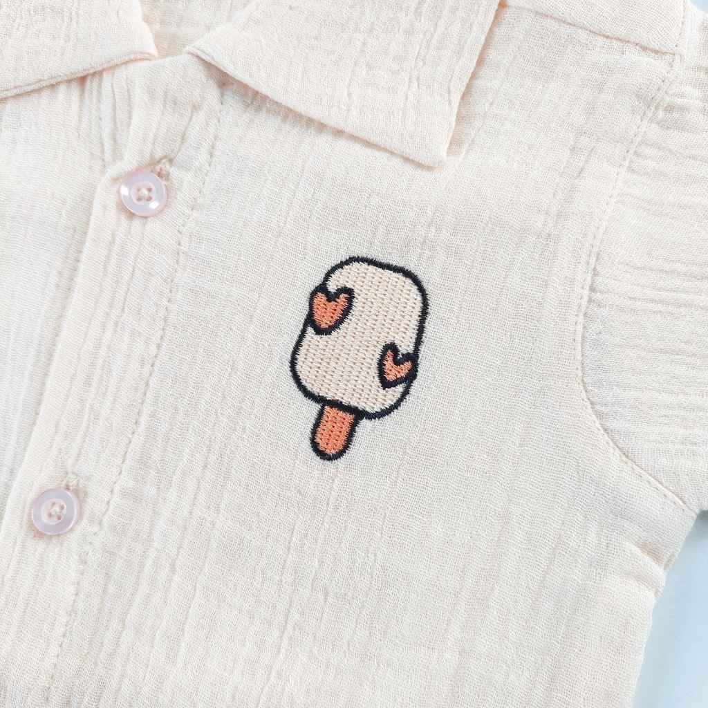 Muslin Shirt and trousers set - Beige